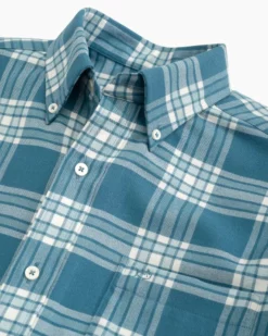 Southern Tide Long Sleeve Flannel Performance Sportshirt (Blue Ivy) 7 Southern Tide Long Sleeve Flannel Performance Sportshirt (Blue Ivy)
