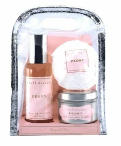 K. Hall Designs Gifts For Him Three-Piece Travel Kit (Peony)