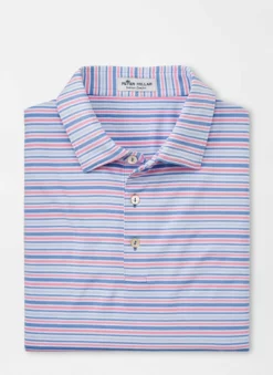 Peter Millar Ray Performance Jersey Polo (Estate Blue) Tops