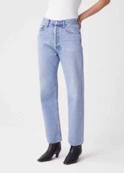 Agolde Bottoms 90's Pinch Waist High-Rise Straight (Soundwave)