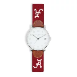 Smathers & Branson University Of Alabama Needlepoint Watch (Garnet) Gifts For Him