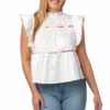 Crosby By Mollie Burch Tops Blakely Top (White)