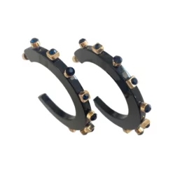 Smith & Co. Jewelry City Girl Jewel Hoop (Blackout) Large