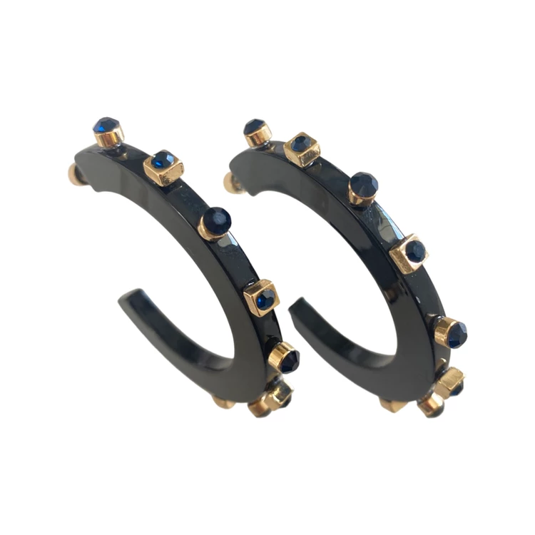 Smith & Co. City Girl Hoop (Blackout) Small Jewelry 3 Smith & Co. City Girl Hoop (Blackout) Small Jewelry