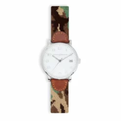 Smathers & Branson Camo Needlepoint Watch (Silver)