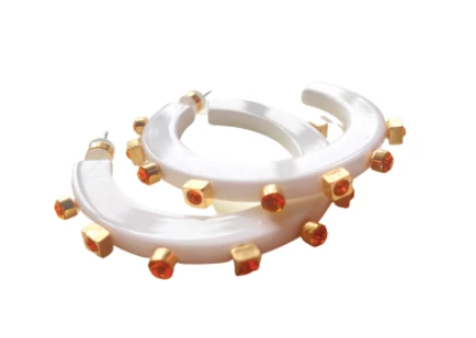 Smith & Co. Jewelry City Girl Jewel Hoop (Citrus) Large 4 Smith & Co. Jewelry City Girl Jewel Hoop (Citrus) Large