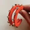 Smith & Co. City Girl Jewel Hoop (Orange) Large