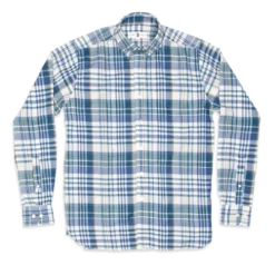 Duckhead Millender Plaid Shirt (Indigo Blue)