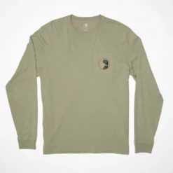 Duckhead Logo LS Tee (Field Grey) Tops