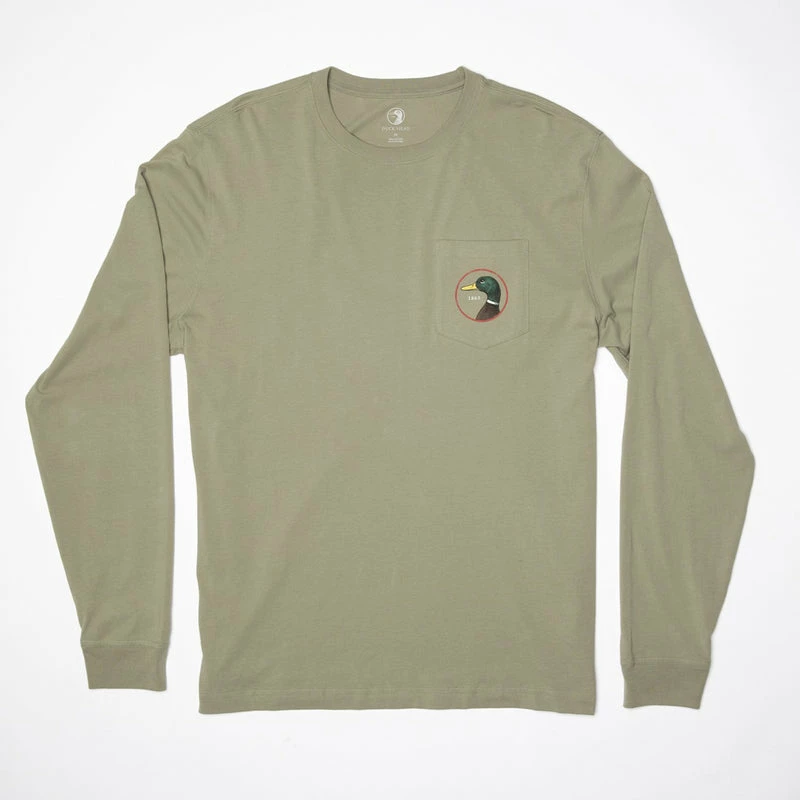Duckhead Logo LS Tee (Field Grey) Tops 4 Duckhead Logo LS Tee (Field Grey) Tops