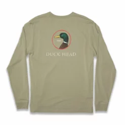 Duckhead Logo LS Tee (Field Grey) Tops