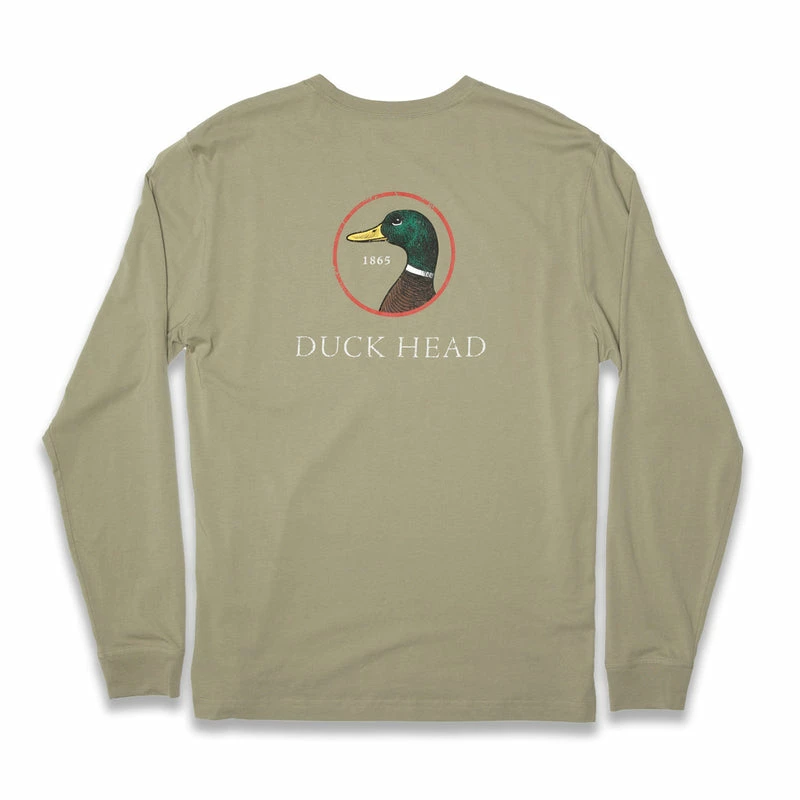 Duckhead Logo LS Tee (Field Grey) Tops 3 Duckhead Logo LS Tee (Field Grey) Tops