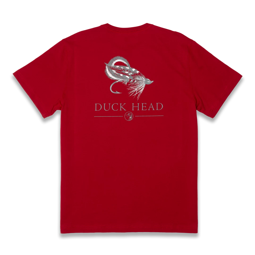 Duckhead Fly Lure Short Sleeve Tee (Rhubarb) Tops 3 Duckhead Fly Lure Short Sleeve Tee (Rhubarb) Tops