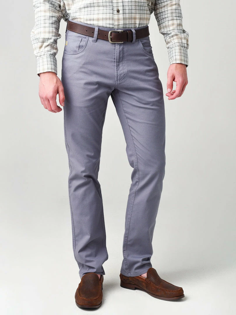 Duckhead Bottoms Pinpoint Canvas Five-Pocket (Slate Blue) 3 Duckhead Bottoms Pinpoint Canvas Five-Pocket (Slate Blue)
