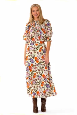 Olivia James The Label Bea Blouse (Almond Fall Floral)