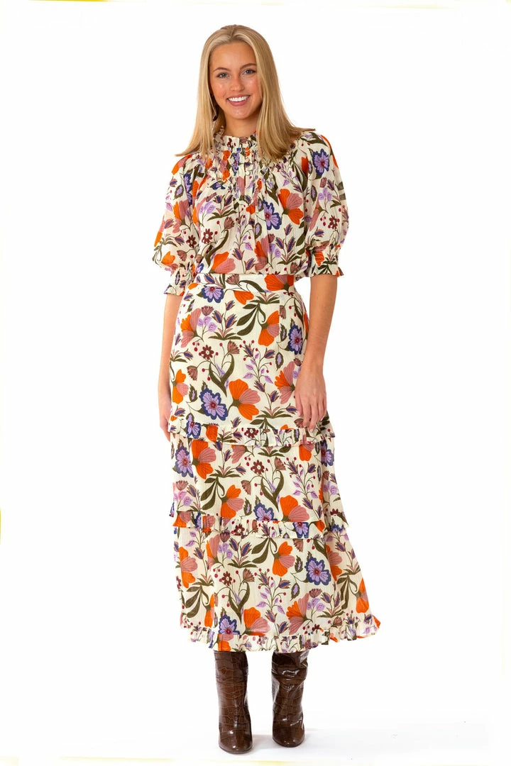 Olivia James The Label Bea Blouse (Almond Fall Floral) 3 Olivia James The Label Bea Blouse (Almond Fall Floral)