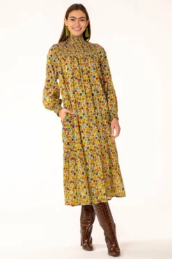 Olivia James The Label Piper Dress (Liberty Celery)