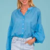 Olivia James The Label Emory Blouse (Sky) Tops 2 Olivia James The Label Emory Blouse (Sky) Tops