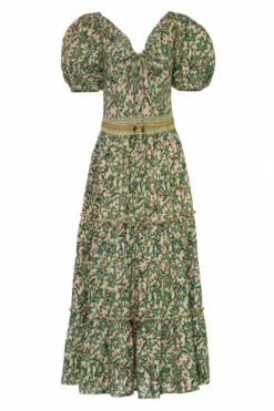 Anna Cate Dresses Arie Midi (Green Garden)