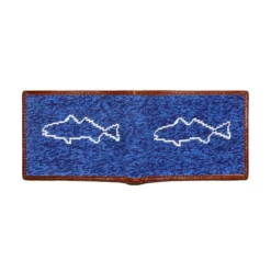 Smathers & Branson Fish On The Line Wallet (Dark Navy/Blueberry) Gifts For Him