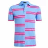 G/Fore Tops Offset Stripe Polo (Vista Blue)