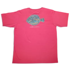 Southern Point Abstract Flounder (Crimson) Tops