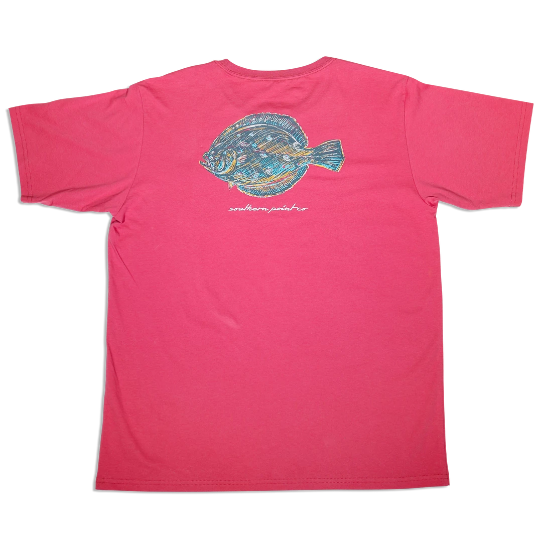 Southern Point Abstract Flounder (Crimson) Tops 3 Southern Point Abstract Flounder (Crimson) Tops