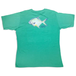 Southern Point Abstract Permit T Shirt (Washed Jade)