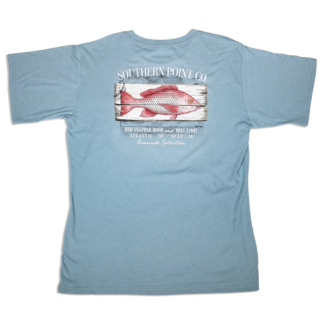 Southern Point The Gulf T Shirt (Washed Denim) Tops 3 Southern Point The Gulf T Shirt (Washed Denim) Tops