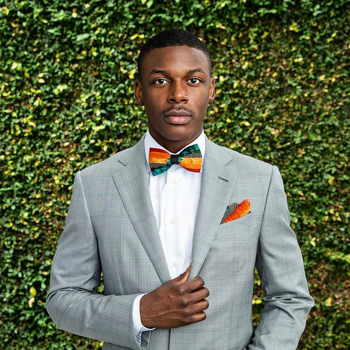 Brackish Ike Pocket Square (Pheasant, Guinea, Peacock) Accessories 4 Brackish Ike Pocket Square (Pheasant, Guinea, Peacock) Accessories