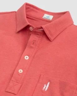 Johnnie-O Heathered Original Polo (Cherry)