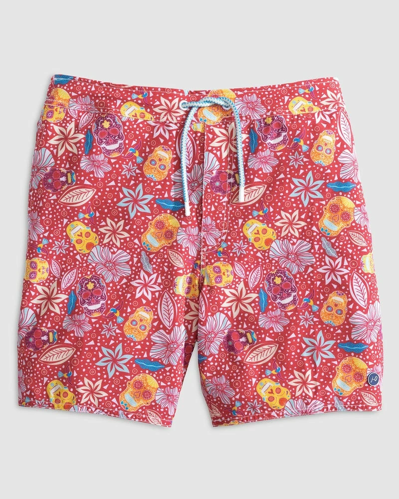 Johnnie-O Eden Surf Shorts (Malibu Red) Swim