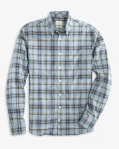 Johnnie-O Conway Gulf Blue Button Down Tops
