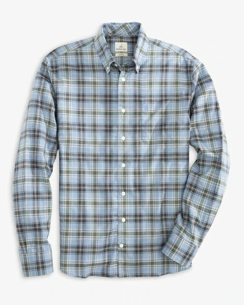 Johnnie-O Conway Gulf Blue Button Down Tops