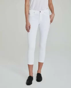 AG Jeans Prima Crop (White) Bottoms