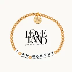 Little Words Project I Am Worthy Bracelet (Gold Filled)