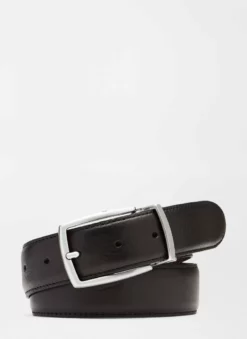 Peter Millar Reversible Leather Belt (Black/Brown)