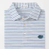 Peter Millar Tops Wiggs Stripe Stretch Jersey Florida (White/Blue 3)