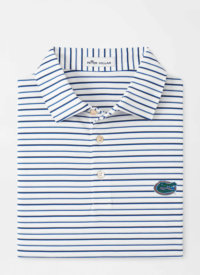 Peter Millar Tops Wiggs Stripe Stretch Jersey Florida (White/Blue 3) 3 Peter Millar Tops Wiggs Stripe Stretch Jersey Florida (White/Blue 3)