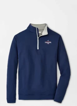 Peter Millar Perth Quarter Zip (Navy Braves)