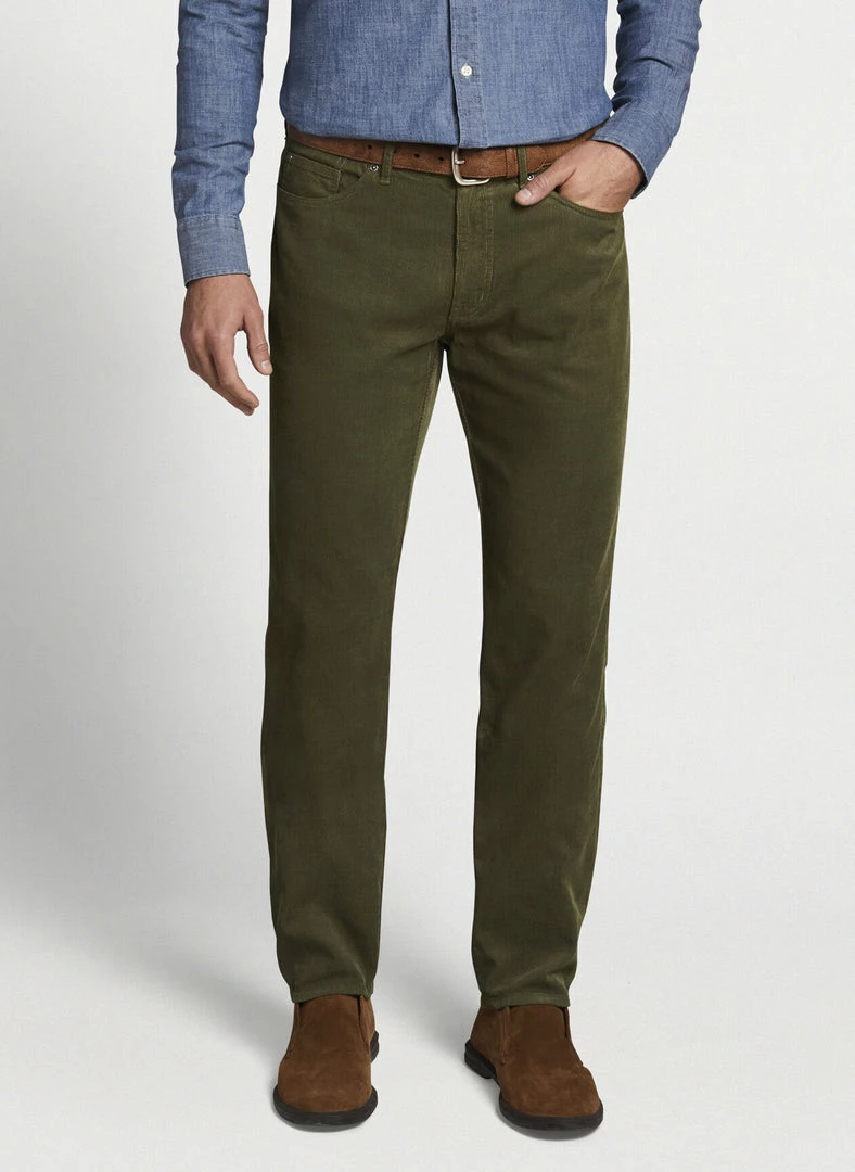 Peter Millar Superior Soft Corduroy Five Pocket Pant (Field Green) 3 Peter Millar Superior Soft Corduroy Five Pocket Pant (Field Green)