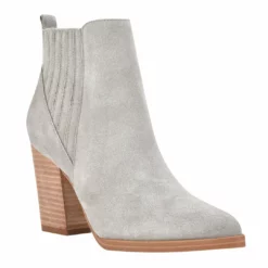 Marc Fisher Shoes Alva Pointy Toe Bootie (Grey Suede)