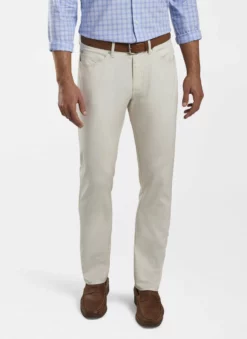 Peter Millar Bottoms Crown Comfort Poplin Five Pocket (Stone)