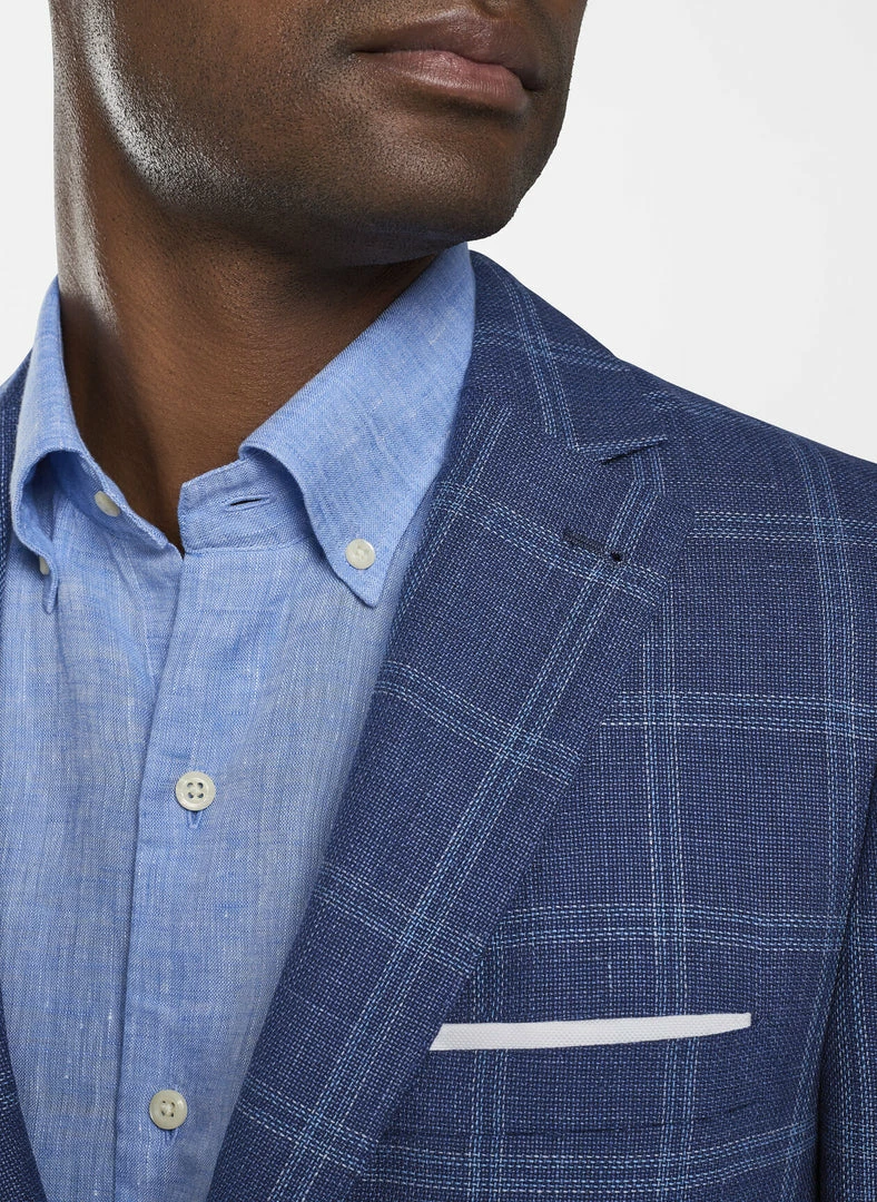 Peter Millar Dresswear Spring Windowpane Soft Jacket (Deep Ocean) 4 Peter Millar Dresswear Spring Windowpane Soft Jacket (Deep Ocean)