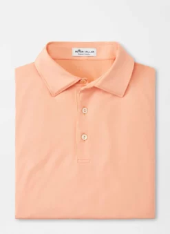 Peter Millar Tops Solid Performance Jersey Polo (Sun Beam)