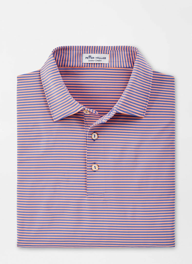 Peter Millar Tops Hales Performance Jersey Polo (Blue Batik) 3 Peter Millar Tops Hales Performance Jersey Polo (Blue Batik)