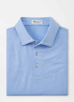 Peter Millar Hales Performance Jersey Polo (ESTATE BLUE/MOON MIST)