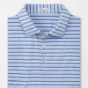 Peter Millar Tops Pike Performance Jersey Polo (Blue Batik)