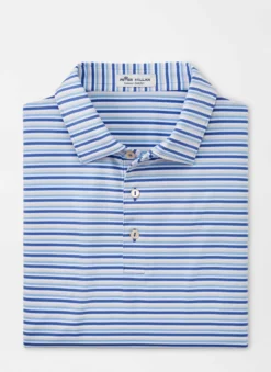 Peter Millar Tops Pike Performance Jersey Polo (Blue Batik)