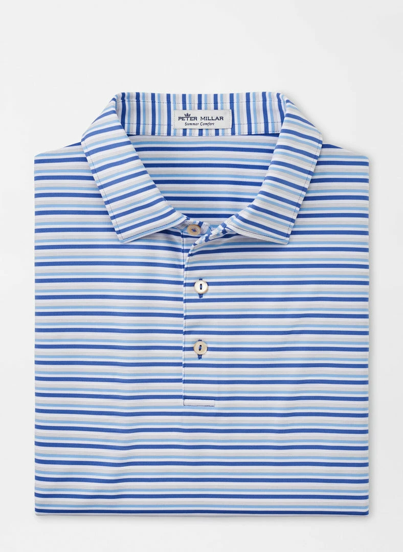 Peter Millar Tops Pike Performance Jersey Polo (Blue Batik) 3 Peter Millar Tops Pike Performance Jersey Polo (Blue Batik)